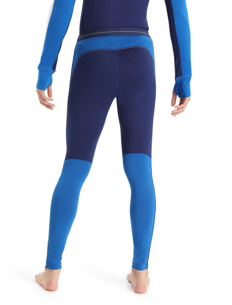 Icebreaker Merino 260 ZoneKnit™ Merino Leggings Miesten Base Layers Kuninkaallinen Sininen Laivastonsininen | FI 1331AHKP